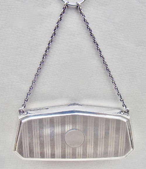 fig 2. GEORGE V SILVER COCKTAIL PURSE BY SHEPHEARD & CO, BIRMINGHAM 1913