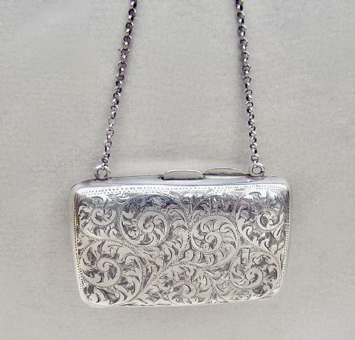 fig 2. EXQUISITE EDWARDIAN SILVER PURSE BY S. BLANCKENSEE & SONS, BIRMINGHAM 1906
