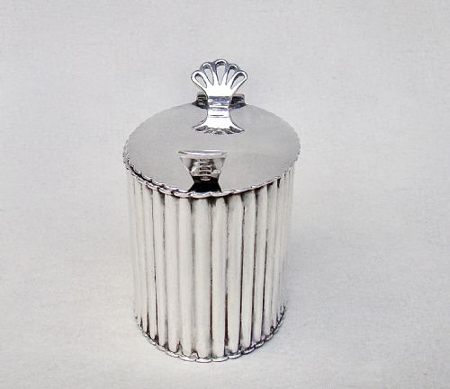 fig 1. GOOD VICTORIAN SILVER MUSTARD POT BY WILLIAM EATON, LONDON 1881