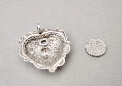 fig 1. EXQUISITE MINIATURE CAST SILVER CHAMBER STICK, IMPORT MARKS FOR LONDON 1894