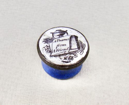 Exquisite Georgian Staffordshire Bilston Enamel Patch Box, Circa 1780