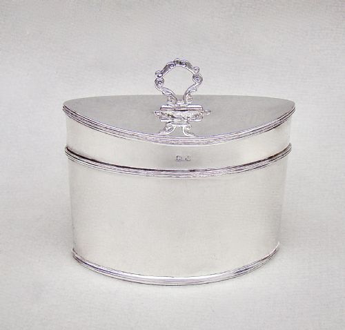 Fabulous George V Silver Tea Caddy by Bracher & Sydenham, Birmingham 1914