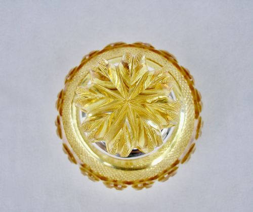 fig 2. FABULOUS VICTORIAN SILVER MOUNTED SLICED-CUT CITRINE GLASS SCENT BOTTLE, BIRMINGHAM 1897