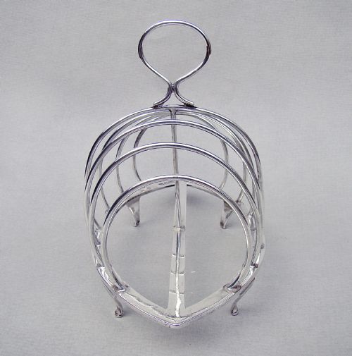 fig 2. FABULOUS EDWARDIAN SILVER LARGE TOAST RACK BY THE GOLDSMITHS & SILVERSMITHS COMPANY, LONDON 1909