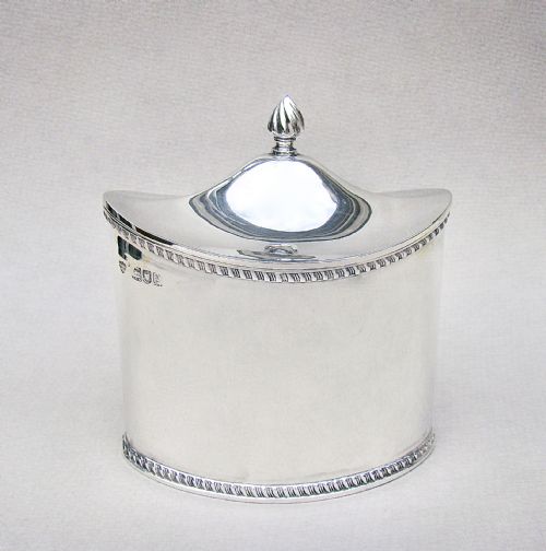 Superb Edwardian Silver Tea Caddy by the Haseler Brothers, London 1902