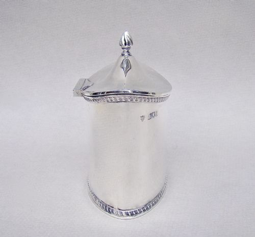 fig 1. SUPERB EDWARDIAN SILVER TEA CADDY BY THE HASELER BROTHERS, LONDON 1902