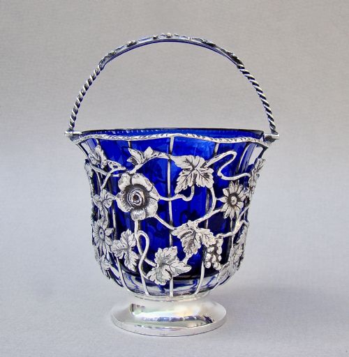 Exquisite Edwardian Silver Wirework Sugar Basket by William Comyns, Lonodn 1907