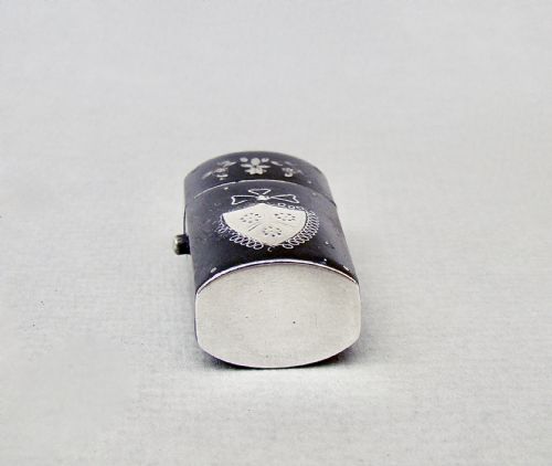 fig 1. GEORGIAN SILVER MOUNTED PIQUE TORTOISESHELL SCENT BOTTLE ETUI, CIRCA 1780