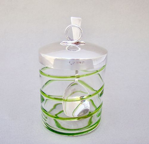 fig 1. ELEGANT SILVER MOUNTED PRESERVE JAR BY THE GOLDSMITHS & SILVERSMITHS, LONDON 1910