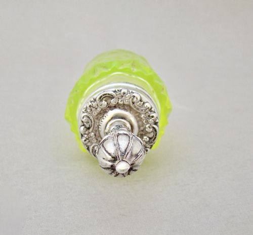 fig 2. UNUSUAL VICTORIAN STERLING SILVER MOUNTED CUT GLASS GLUE POT, CIRCA 1890