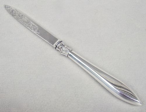 fig 2. STUNNING SILVER AND GUILLOCHE ENAMEL LETTER OPENER BY FRANCIS HIGGINSII, LONDON 1862