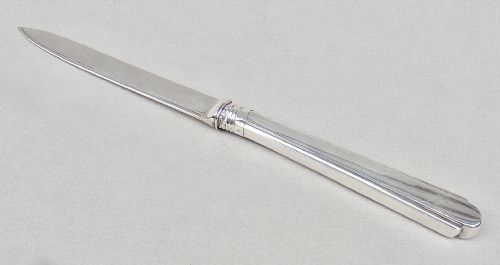 fig 2. STUNNING SILVER AND GUILLOCHE ENAMEL LETTER OPENER BY MARTIN HALL & CO, SHEFFIELD 1900