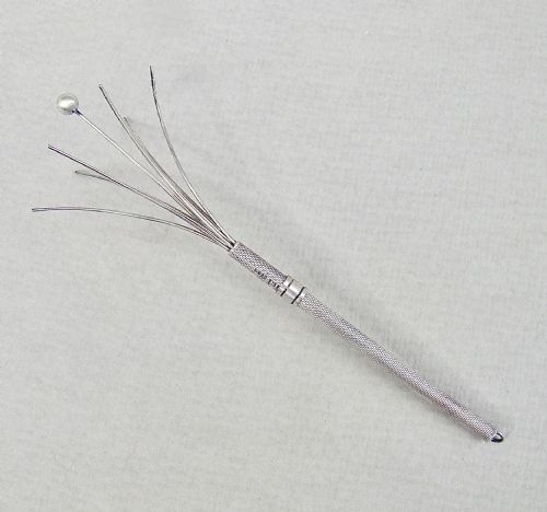 Mid-century Sterling Silver Cocktail Swizzle Stick by Rose & Son, London 1954