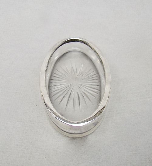 fig 3. ART DECO STERLING SILVER & HOBNAIL GLASS DESK TIDY, LONDON 1929
