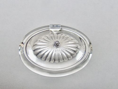 fig 3. ELEGANT EDWARDIAN SILVER TEA CADDY BY THE BARKER BROTHERS, CHESTER 1908