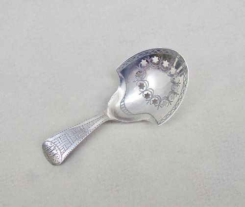 fig 1. RARE GEORGIAN SILVER CADDY SPOON BY JOSEPH TAYLOR, BIRMINGHAM 1810