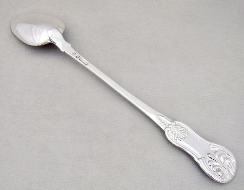 fig 1. FABULOUS GEORGIAN SCOTTISH SILVER BASTING SPOON IN THE KING'S HOURGLASS PATTERN, GLASGOW 1824
