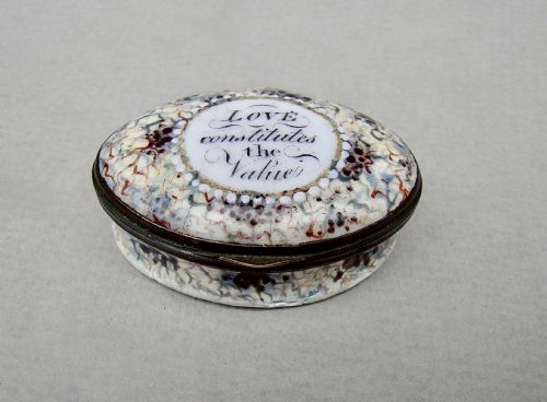 UNUSUAL GEORGIAN BILSTON ENAMEL PATCH BOX CIRCA 1780 - ADDITIONAL PHOTO 1