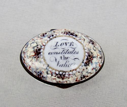 UNUSUAL GEORGIAN BILSTON ENAMEL PATCH BOX CIRCA 1780 - ADDITIONAL PHOTO 8