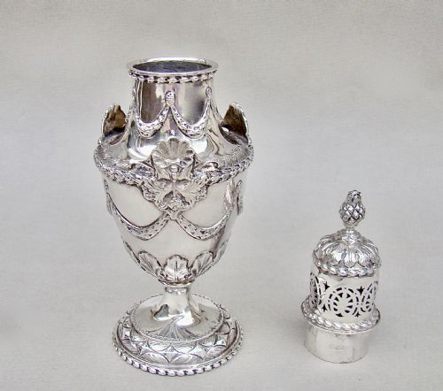 fig 3. FABULOUS EDWARDIAN SILVER CASTER BY NATHAN & HAYES, CHESTER 1909