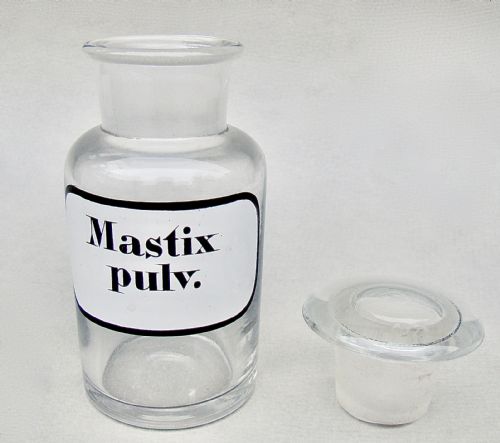 fig 2. SET OF TWO SMALL VICTORIAN WHITE LABEL APOTHECARY JARS, CIRCA 1890