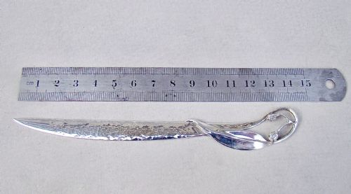 fig 2. UNUSUAL ART NOUVEAU STERLING SILVER LETTER OPENER, CIRCA 1900