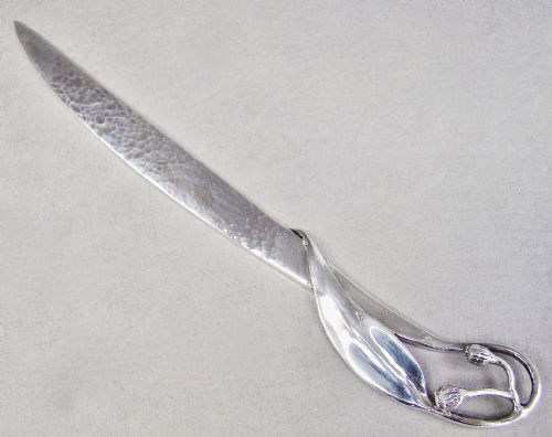 Unusual Art Nouveau Sterling Silver Letter Opener, Circa 1900