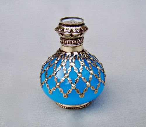 fig 1. FABULOUS FRENCH PALAIS ROYAL, GRAND TOUR, ORMULU & OPALINE GLASS SCENT BOTTLE, CIRCA 1870