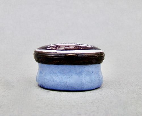 EXQUISITE GEORGIAN BILSTON ENAMEL PATCH BOX CIRCA 1780 - ADDITIONAL PHOTO 7