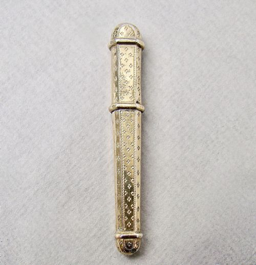 Elegant 19th Century French Silver Gilt Needle Case , Circa 1870

