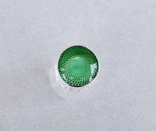 ART DECO SILVER AND ENAMELLED GLASS SCENT BOTTLE BY HENRY PERKINS LONDON 1928 - ADDITIONAL PHOTO 2