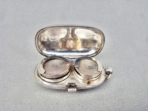 GOOD EDWARDIAN SILVER DOUBLE SOVEREIGN CASE BY HENRY CHARLES FREEMAN BIRMINGHAM 1907 - ADDITIONAL PHOTO 3