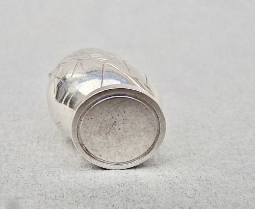 fig 3. An Edwardian sterling silver desk wax seal cast in the form of a hatching chick emerging from an egg shell.