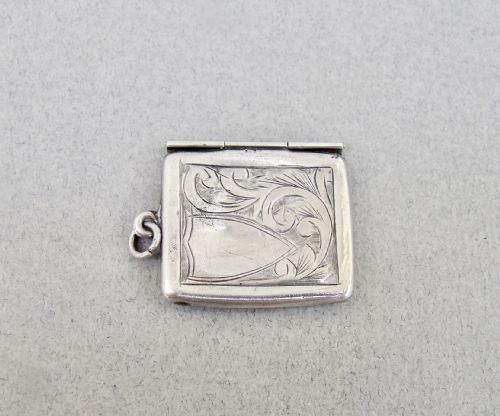 GEORGE V ENGRAVED SILVER ENVELOPE STAMP CASE BY ALBERT ERNEST JENKINS CHESTER 1913 - ADDITIONAL PHOTO 1