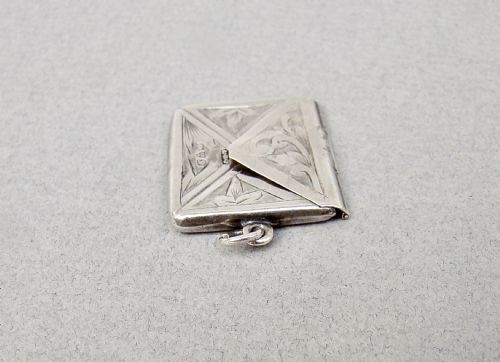 GEORGE V ENGRAVED SILVER ENVELOPE STAMP CASE BY ALBERT ERNEST JENKINS CHESTER 1913 - ADDITIONAL PHOTO 4