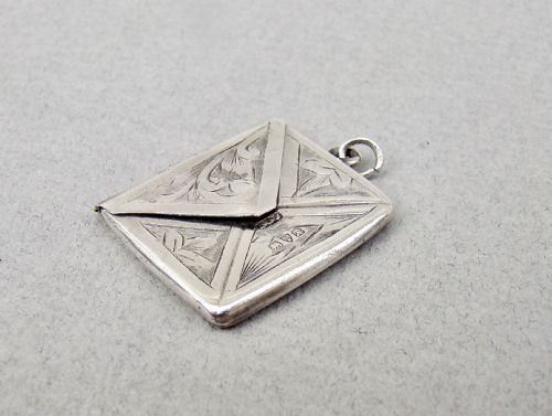 GEORGE V ENGRAVED SILVER ENVELOPE STAMP CASE BY ALBERT ERNEST JENKINS CHESTER 1913 - ADDITIONAL PHOTO 5