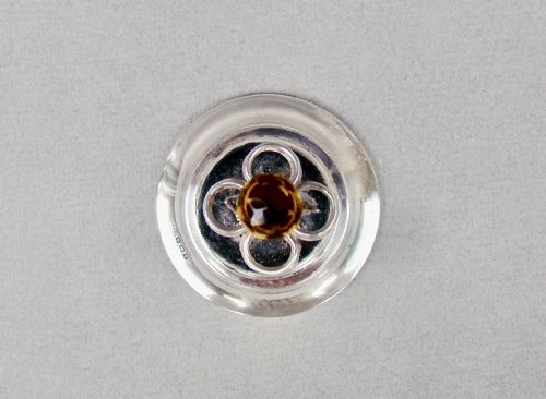 DELIGHTFUL GEORGE V SILVER THISTLE HAT PIN HOLDER BY CRISFORD NORRIS BIRMINGHAM 1927 - ADDITIONAL PHOTO 2