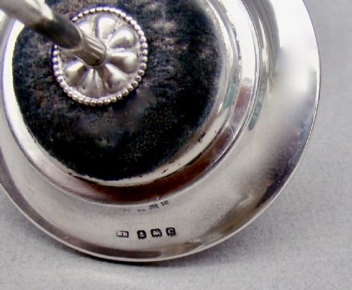 DELIGHTFUL GEORGE V SILVER THISTLE HAT PIN HOLDER BY CRISFORD NORRIS BIRMINGHAM 1927 - ADDITIONAL PHOTO 3