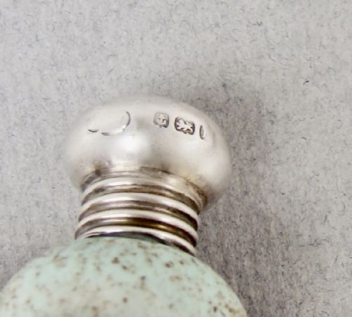 RARE VICTORIAN SILVER MACINTYRE SPECKLED EGG SCENT BOTTLE BIRMINGHAM CIRCA 1890 - ADDITIONAL PHOTO 4