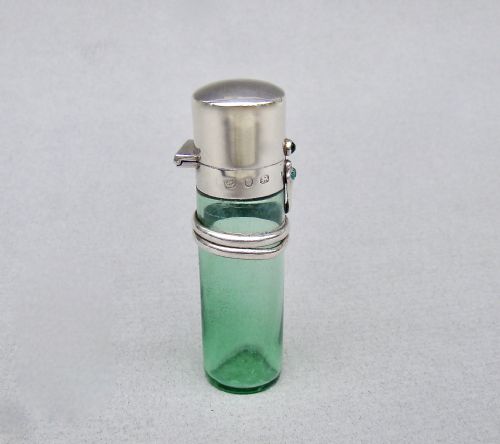fig 1. RARE VICTORIAN SILVER SNAKE SCENT BOTTLE BY LEVI & SALAMAN, BIRMINGHAM 1897