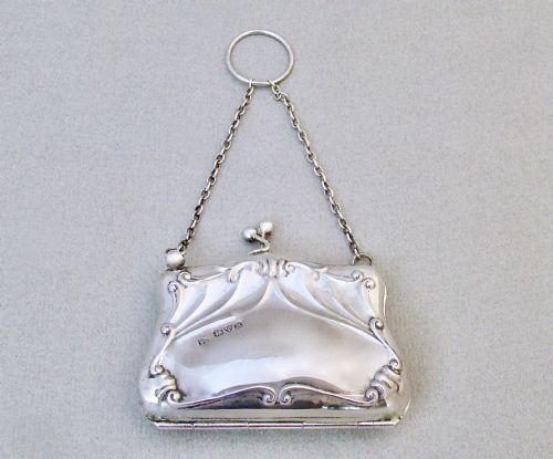 Delightful George V Silver Cocktail Purse by the Boots Company, Chester 1912