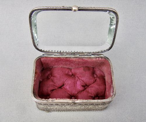 fig 3. UNUSUAL 19TH C. FRENCH ORMULU & BEVELLED GLASS JEWELLERY CASKET, CIRCA 1890