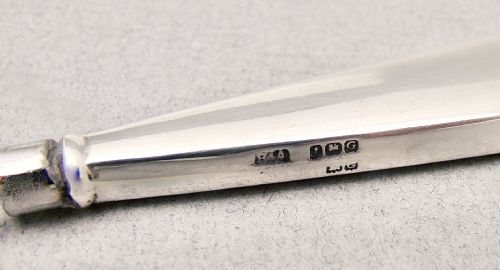 SMALL ART DECO SILVER GUILLOCHE ENAMEL MAGNIFYING GLASS BY BROADWAY CO BIRMINGHAM 1931 - ADDITIONAL PHOTO 1