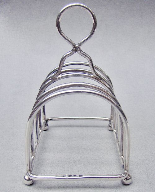 fig 1. GOOD VICTORIAN SOLID SILVER TOAST RACK BY NATHAN & HAYES, CHESTER 1895