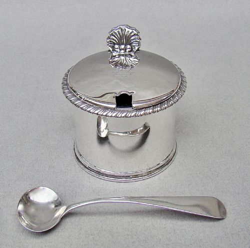 Fabulous Early Victorian Silver Drum Mustard Pot by Charles & George Fox, London 1843
