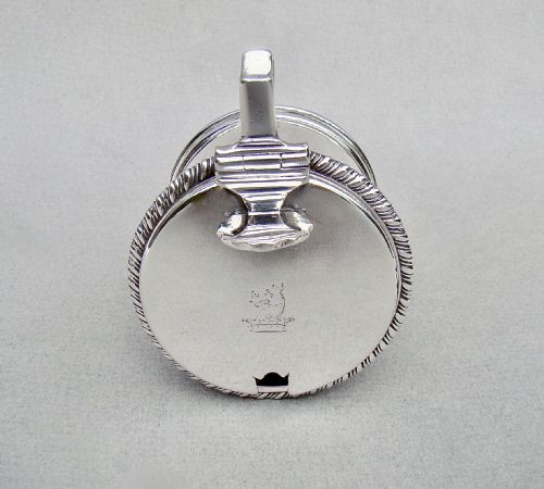 fig 2. FABULOUS EARLY VICTORIAN SILVER DRUM MUSTARD POT BY CHARLES & GEORGE FOX, LONDON 1843
