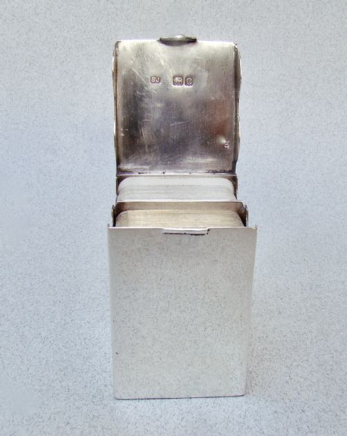 fig 2. FABULOUS VICTORIAN SILVER MINIATURE PATIENCE CARD BOX BY SAMUEL JACOB, LONDON 1898