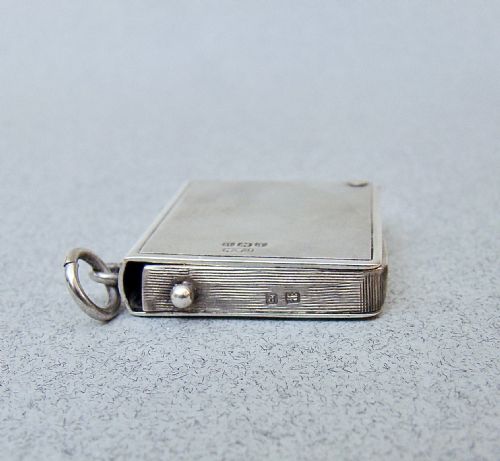 RARE GEORGE V SILVER BOOK STAMP CASE BY CRISFORD NORRIS BIRMINGHAM 1914 - ADDITIONAL PHOTO 6