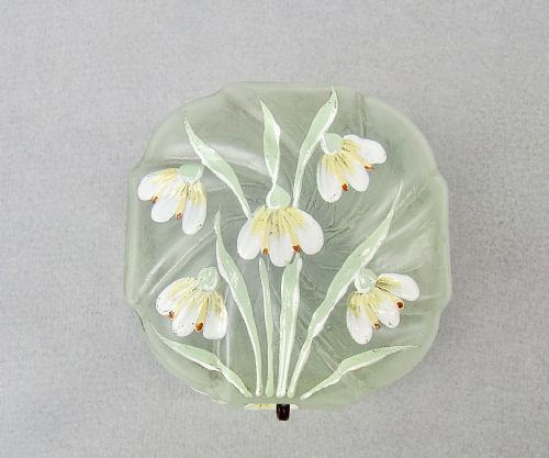 fig 2. ART NOUVEAU FRENCH ENAMELLED GLASS TRINKET BOX, CIRCA 1900