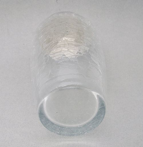 FABULOUS FRENCH ART DECO SILVER PLATED CRACKLE GLASS COCKTAIL SHAKER CIRCA 1930 - ADDITIONAL PHOTO 3